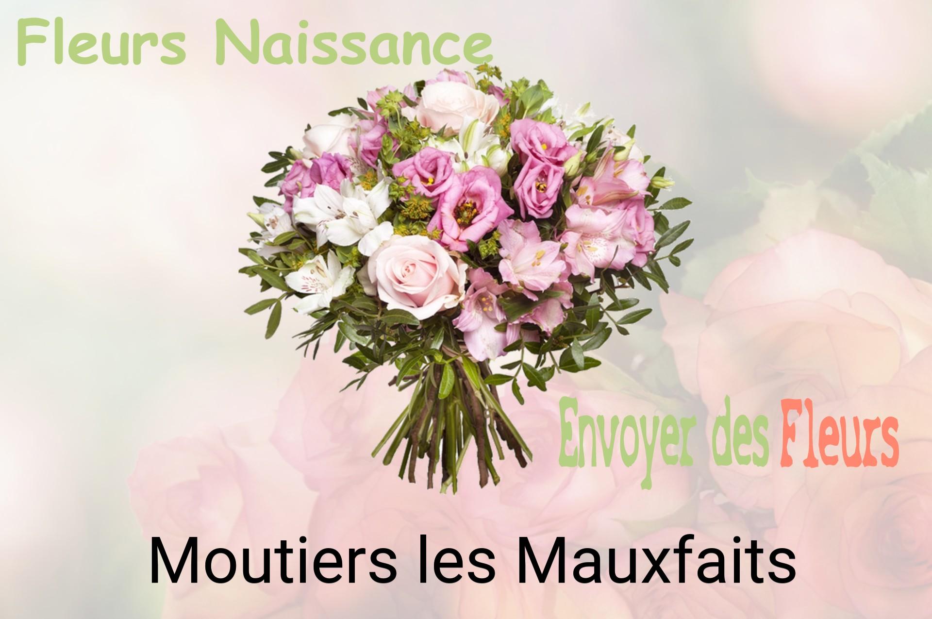 Bouquet de fleurs de naissance livré à Moutiers-les-Mauxfaits