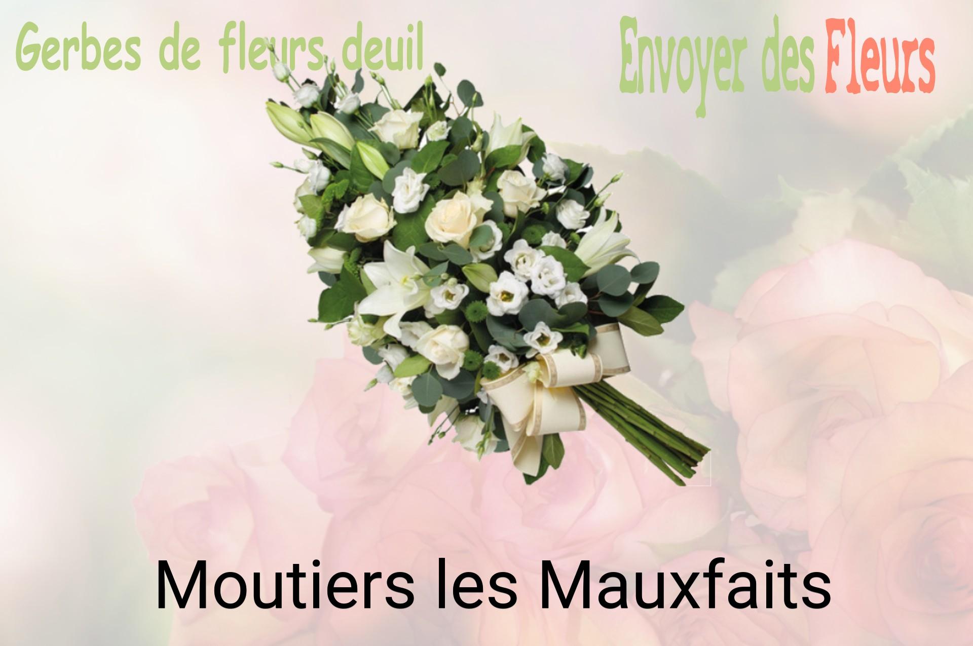 Gerbe de fleurs de deuil livrée à Moutiers-les-Mauxfaits